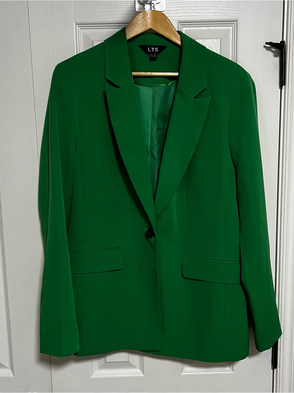 LTS (Long Tall Sally) Emerald Green Single-Button Blazer